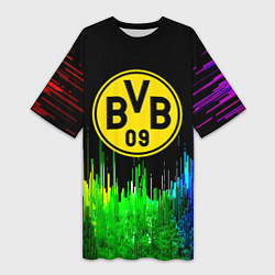 Женская длинная футболка Borussia градиент текстура