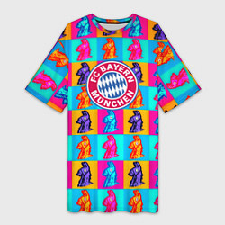 Футболка женская длинная Fortnite x Bayern, цвет: 3D-принт