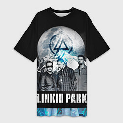 Футболка женская длинная Linkin Park: Moon, цвет: 3D-принт
