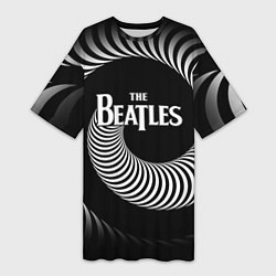Футболка женская длинная The Beatles: Stereo Type, цвет: 3D-принт