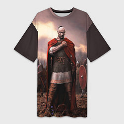 Футболка женская длинная Князь Святослав Игоревич, цвет: 3D-принт