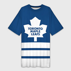 Футболка женская длинная Toronto Maple Leafs, цвет: 3D-принт