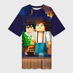 Женская длинная футболка Minecraft Men's