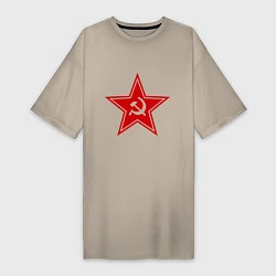 Женская футболка-платье Звезда СССР