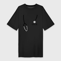 Футболка женская-платье Love Dr. House, цвет: черный