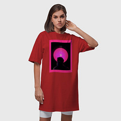 Футболка женская-платье Blade Runner 2049, цвет: красный — фото 2