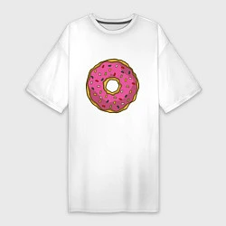 Женская футболка-платье Сладкий пончик