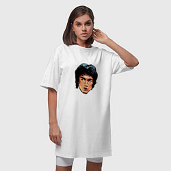 Футболка женская-платье Bruce Lee Art, цвет: белый — фото 2