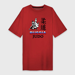 Футболка женская-платье Russia Judo, цвет: красный
