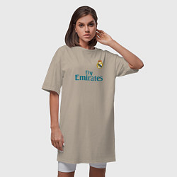 Футболка женская-платье Real Madrid: Ronaldo 07, цвет: миндальный — фото 2