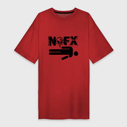 Футболка женская-платье NOFX crushman, цвет: красный