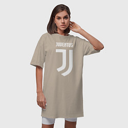 Футболка женская-платье FC Juventus, цвет: миндальный — фото 2