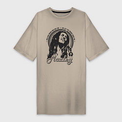 Футболка женская-платье Bob Marley: Island, цвет: миндальный