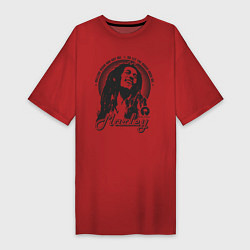 Футболка женская-платье Bob Marley: Island, цвет: красный