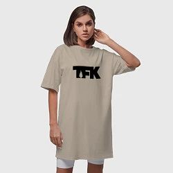 Футболка женская-платье TFK: Black Logo, цвет: миндальный — фото 2