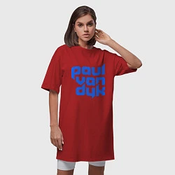 Футболка женская-платье Paul van Dyk: Filled, цвет: красный — фото 2