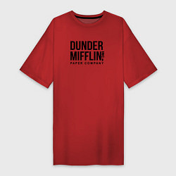 Футболка женская-платье Dunder Mifflin, цвет: красный