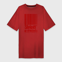 Футболка женская-платье Slipknot: barcode, цвет: красный