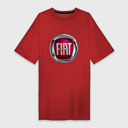 Футболка женская-платье FIAT logo, цвет: красный