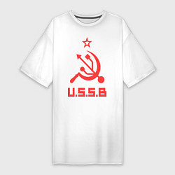 Футболка женская-платье USSB, цвет: белый