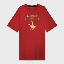 Футболка женская-платье GUSSI Fashion, цвет: красный