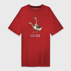 Женская футболка-платье GUSSI eat GUCCI