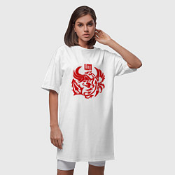 Футболка женская-платье 30 Seconds To Mars, цвет: белый — фото 2