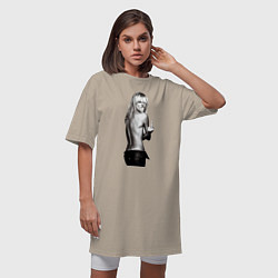 Футболка женская-платье Heidi Klum: Fuck Off!, цвет: миндальный — фото 2