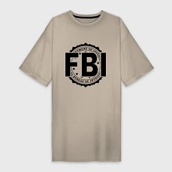 Футболка женская-платье FBI Agency, цвет: миндальный