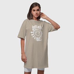 Футболка женская-платье Blink-182: Smile, цвет: миндальный — фото 2