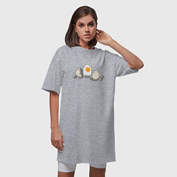 Футболка женская-платье Egg Soul, цвет: меланж — фото 2