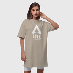 Футболка женская-платье Apex Legends, цвет: миндальный — фото 2