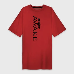 Футболка женская-платье Skillet Awake, цвет: красный