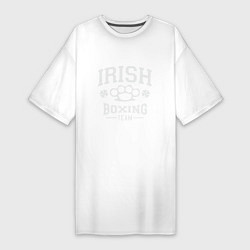 Футболка женская-платье Irish Boxing, цвет: белый