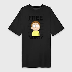 Футболка женская-платье Free Morty, цвет: черный