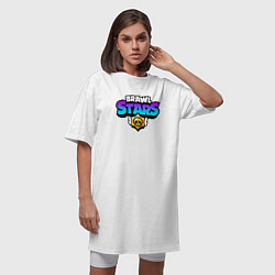 Футболка женская-платье BRAWL STARS, цвет: белый — фото 2