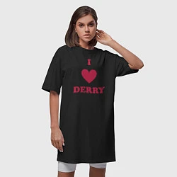 Футболка женская-платье I Love Derry, цвет: черный — фото 2