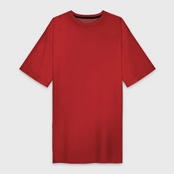 Футболка женская-платье Без дизайна, цвет: красный