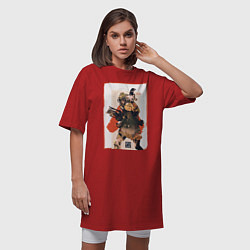 Футболка женская-платье Apex Legends Bloodhound, цвет: красный — фото 2