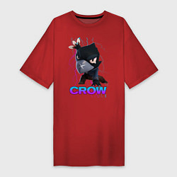 Футболка женская-платье Brawl Stars CROW, цвет: красный