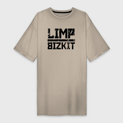 Футболка женская-платье LIMP BIZKIT, цвет: миндальный