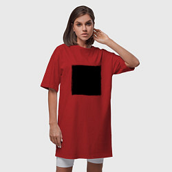 Футболка женская-платье ЧЕРНЫЙ КВАДРАТ, цвет: красный — фото 2