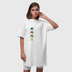 Футболка женская-платье Beatles, цвет: белый — фото 2