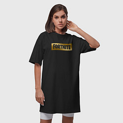 Футболка женская-платье FORTNITE 2, цвет: черный — фото 2