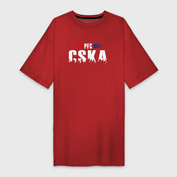Футболка женская-платье PFC CSKA, цвет: красный