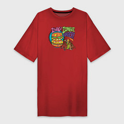 Женская футболка-платье Zombie Burger !