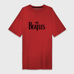 Футболка женская-платье The Beatles, цвет: красный