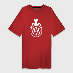 Футболка женская-платье Volkswagen Girl Z, цвет: красный