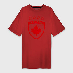 Футболка женская-платье Canada: 4 Stars, цвет: красный