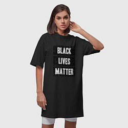 Футболка женская-платье Black lives matter Z, цвет: черный — фото 2